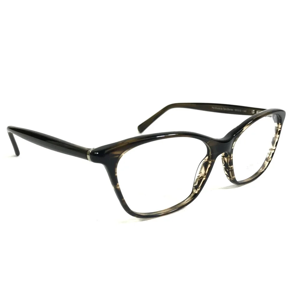 Tom Davies Eyeglasses Frames TD732 Col. 892 Brown Horn Cat Eye 53-15-140